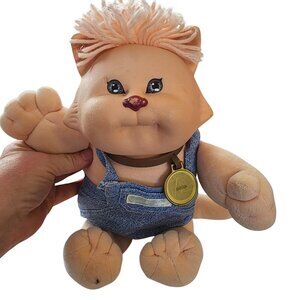 Vintage 1985 Cabbage Patch Cats Poseable Kitty Plush Toy By Coleco 16"